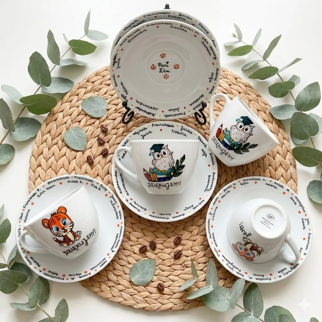 Podziękowania dla nauczycielki — rękodzieło: porcelana
